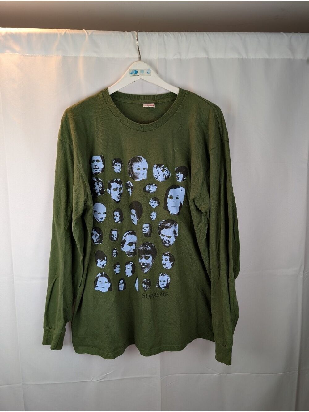 Supreme Olive Green Crewneck Tee FW2019 Size XL In VGUC